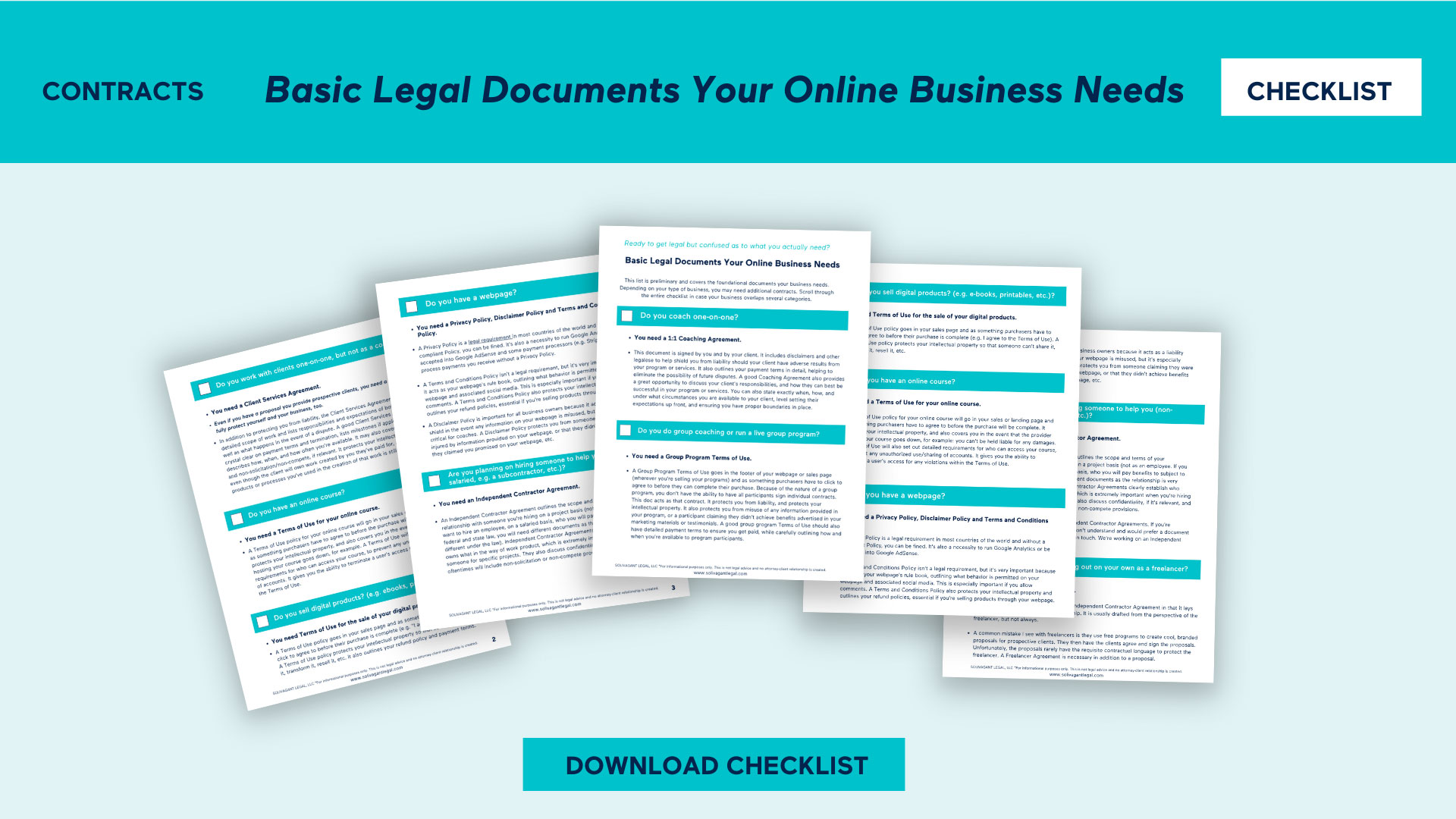 Basic Documents Every Online Business Needs Checklist:
