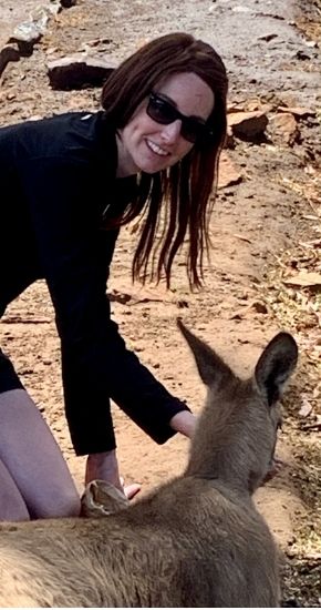 Mairin Van Shura with Kangaroo